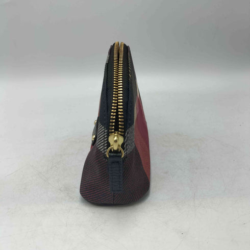 ブルーレーベルクレストブリッジ BLUE LABEL CRESTBRIDGE ロゴ レザー ノバチェック ポーチ レディース