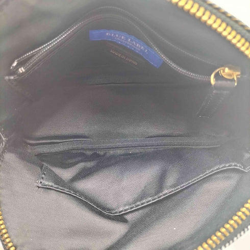 ブルーレーベルクレストブリッジ BLUE LABEL CRESTBRIDGE ロゴ レザー ノバチェック ポーチ レディース