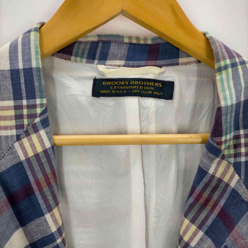 ブルックスブラザーズ BROOKS BROTHERS USA製 マドラスチェック 2B コットンテーラードジャケット メンズ