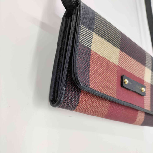 ブルーレーベルクレストブリッジ BLUE LABEL CRESTBRIDGE ロゴ レザー ノバチェック ショルダー バッグ レディース