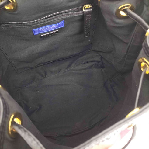 ブルーレーベルクレストブリッジ BLUE LABEL CRESTBRIDGE ロゴ レザー ノバチェック 巾着 ショルダー バッグ レディース