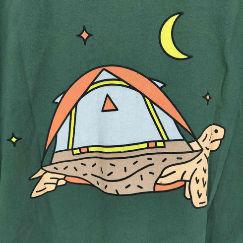 ベイサイド BAYSIDE 90-00S USA製 CAMPANDGOSLOW 両面プリント ポケット S/S クルーネック Tシャツ メンズ import:XL