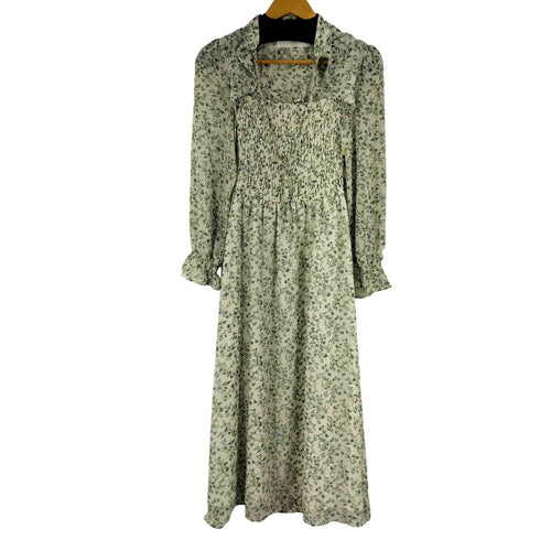 トッコクローゼット tocco closet シャーリングキャンディースリーブフラワープリントワンピース レディース JPN:M