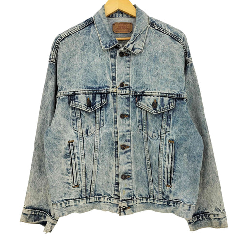 リーバイス Levis 88年 USA製 70507-0219 ケミカルウォッシュ デニムトラッカージャケット メンズ import:L