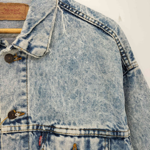 リーバイス Levis 88年 USA製 70507-0219 ケミカルウォッシュ デニムトラッカージャケット メンズ import:L