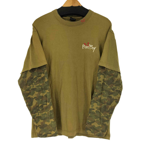 バッドボーイ BADBOY カモ柄レイヤード L/S Tシャツ メンズ JPN:L