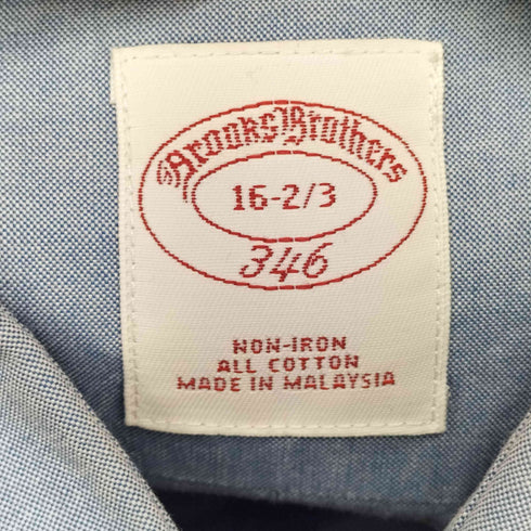 ブルックスブラザーズ 346 BROOKS BROTHERS レギュラーカラーシャツ メンズ 16-2/3
