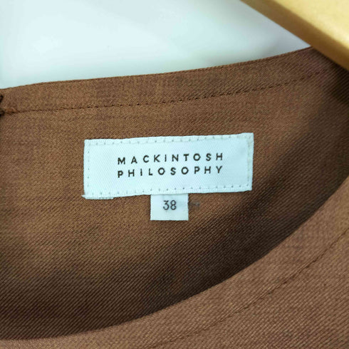 マッキントッシュフィロソフィー MACKINTOSH PHILOSOPHY ノースリーブ ギャザーワンピース レディース 38
