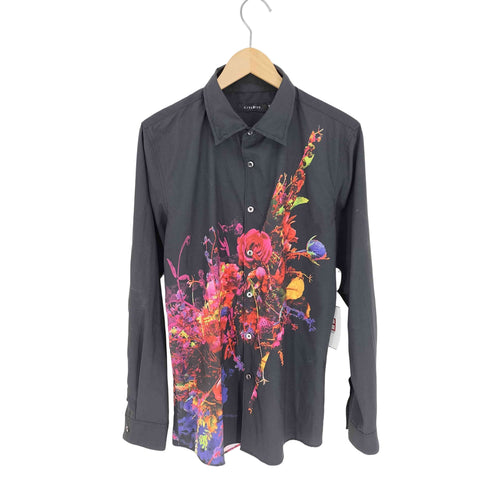 シヴァーライズ CIVARIZE 襟 ワイヤー 花柄 転写 プリント L/S シャツ メンズ JPN:46