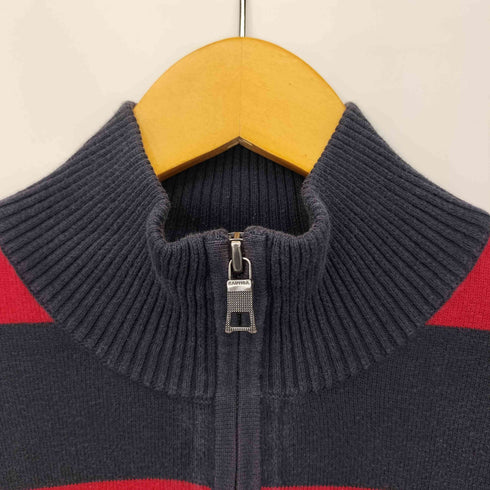 ノーティカ NAUTICA 90S ロゴ刺繍ボーダーハーフジップニット メンズ JPN:M