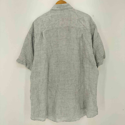 エルメネジルドゼニア Ermenegildo Zegna レギュラーカラー 半袖チェックシャツ メンズ import:XL