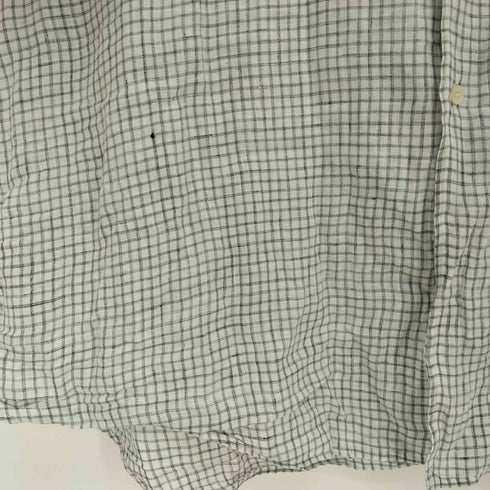エルメネジルドゼニア Ermenegildo Zegna レギュラーカラー 半袖チェックシャツ メンズ import:XL