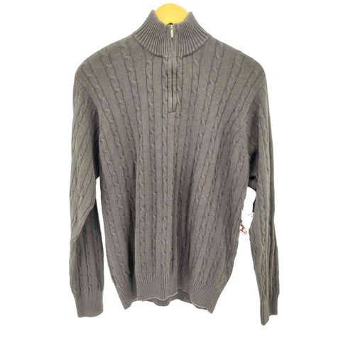 アイゾッド IZOD 90S コットンハーフジップケーブルニット メンズ JPN:M
