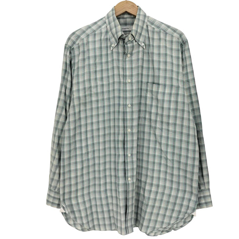 エルメネジルドゼニア Ermenegildo Zegna オーバーサイズ ボタンダウン チェックシャツ メンズ 43 / 17