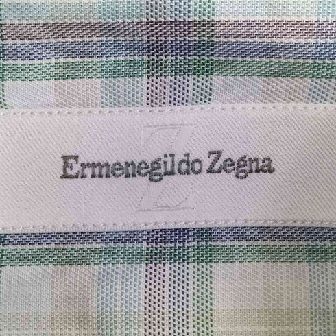 エルメネジルドゼニア Ermenegildo Zegna オーバーサイズ ボタンダウン チェックシャツ メンズ 43 / 17