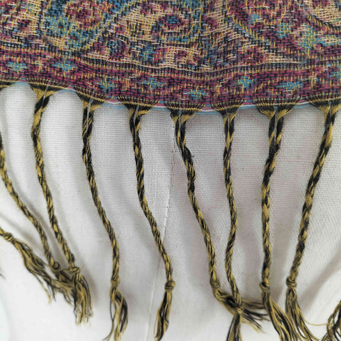 パシュミナ PASHMINA カシミヤ100% ペイズリー総柄 ストール マフラー レディース