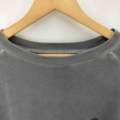 ステューシー Stussy 00S 紺タグ 染み込み プリント ラグラン クルーネック スウェット メンズ import:L