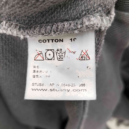ステューシー Stussy 00S 紺タグ 染み込み プリント ラグラン クルーネック スウェット メンズ import:L