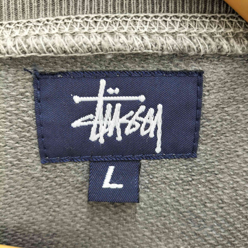 ステューシー Stussy 00S 紺タグ 染み込み プリント ラグラン クルーネック スウェット メンズ import:L