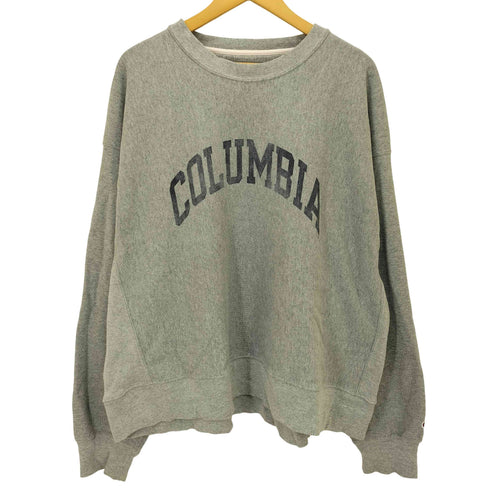 チャンピオン Champion 90-00S メキシコ製 ORIGINAL REVERSE WEAVE COLUMBIA アーチ プリント クルーネック スウェット メンズ import:XXL