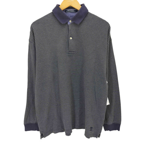 トミーヒルフィガー TOMMY HILFIGER 90-00S ボーダー ラガー シャツ メンズ import:L