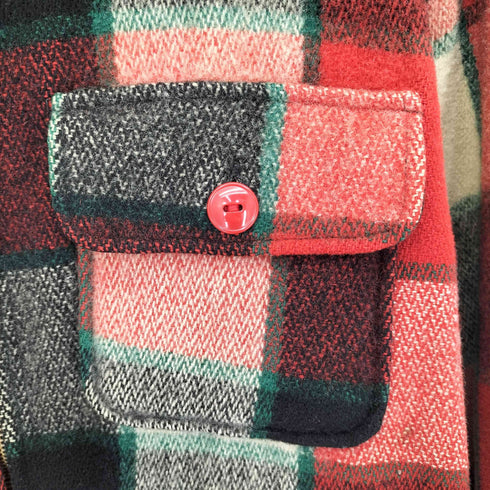ウールリッチ WOOLRICH 60S 白タグ 棒TALON Dポケ チェック ウールジップジャケット メンズ