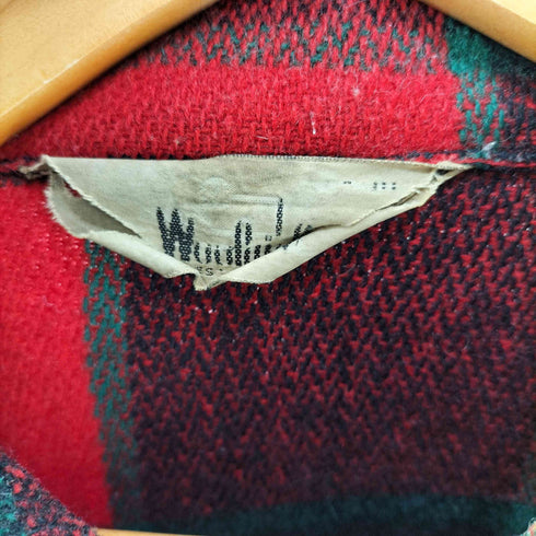 ウールリッチ WOOLRICH 60S 白タグ 棒TALON Dポケ チェック ウールジップジャケット メンズ