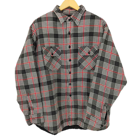 シアーズ Sears THE MANS STORE 裏地キルティング グレンチェックシャツ メンズ import:XL