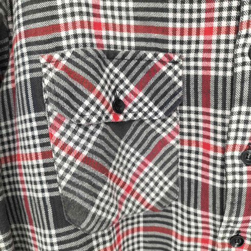 シアーズ Sears THE MANS STORE 裏地キルティング グレンチェックシャツ メンズ import:XL