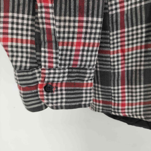 シアーズ Sears THE MANS STORE 裏地キルティング グレンチェックシャツ メンズ import:XL