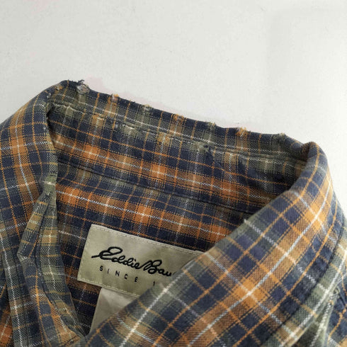 エディーバウアー Eddie Bauer 白タグ コットンチェック柄BDシャツ メンズ