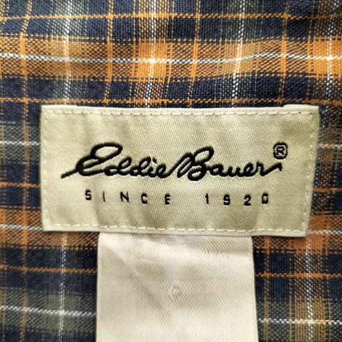 エディーバウアー Eddie Bauer 白タグ コットンチェック柄BDシャツ メンズ