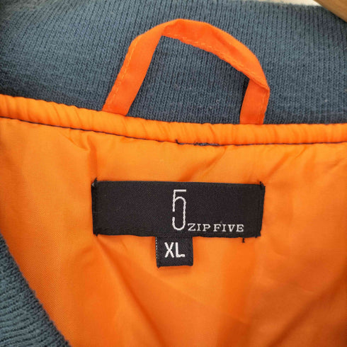 ジップファイブ ZIP FIVE ルーズ シルエット MA-1 フライト 中綿 ジャケット メンズ JPN:XL