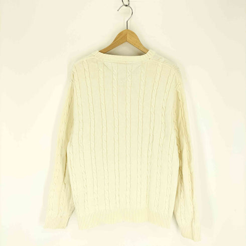 トミーヒルフィガー TOMMY HILFIGER 刺繍 ロゴ ケーブル コットン ニット セーター メンズ import:M