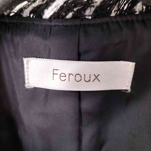 フェルゥ Feroux 【洗える】ツイード ジレ レディース FREE