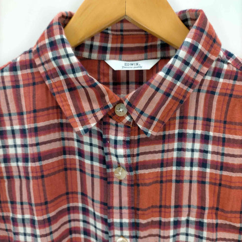 エドウィン EDWIN コットンチェックシャツ メンズ JPN:L