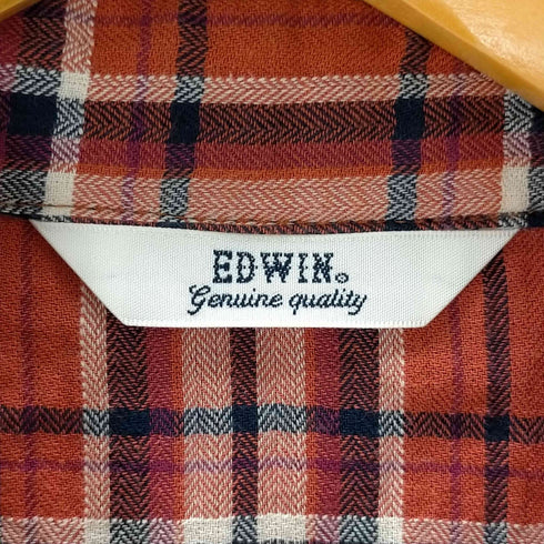 エドウィン EDWIN コットンチェックシャツ メンズ JPN:L