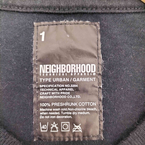 ネイバーフッド NEIGHBORHOOD 両面ロゴプリント ショートスリーブ クルーネックTシャツ メンズ JPN:1
