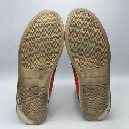 バレンシアガ BALENCIAGA イタリア製 PELLE S.GOMM クレイジー パターン レザー ハイカット スニーカー メンズ EUR:41