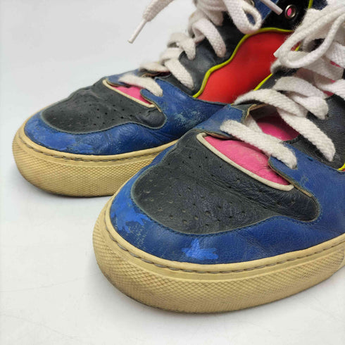 バレンシアガ BALENCIAGA イタリア製 PELLE S.GOMM クレイジー パターン レザー ハイカット スニーカー メンズ EUR:41