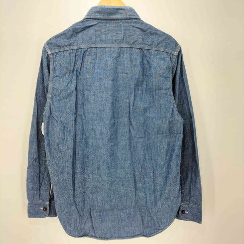 カトー KATO 日本製 ステッチデザイン シャンブレー ワークシャツ メンズ JPN:M