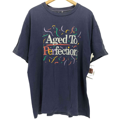 90S ©PEACOCK PAPERS AGED TO PERFECTION シングルステッチTシャツ メンズ