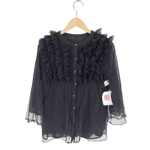 ジャスグリッティー JUSGLITTY 24SS エアリー フリルカラー ブラウス レディース JPN:2