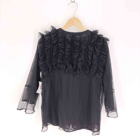 ジャスグリッティー JUSGLITTY 24SS エアリー フリルカラー ブラウス レディース JPN:2