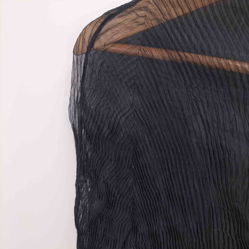 イッセイミヤケ ISSEY MIYAKE 15AW シアー ハイネック プリーツ トップス レディース JPN:2