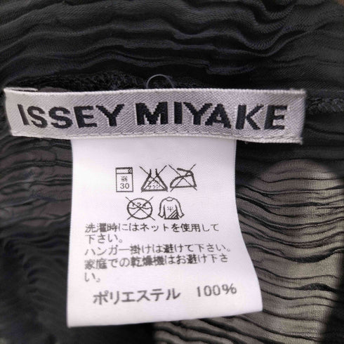 イッセイミヤケ ISSEY MIYAKE 15AW シアー ハイネック プリーツ トップス レディース JPN:2