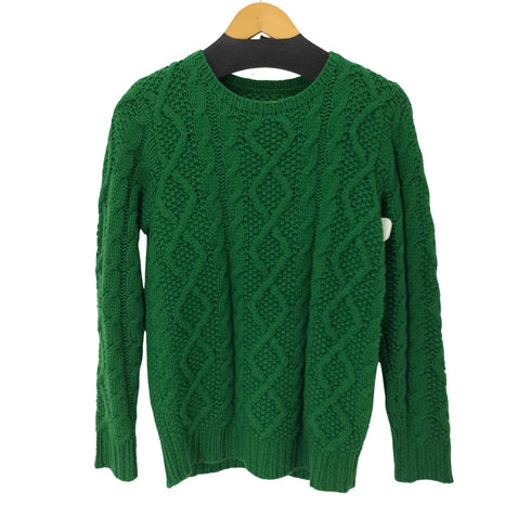 ミスタージェントルマン MR.GENTLEMAN FISHERMAN CREW NECK SWEATER ケーブル編み ウールクルーネックニット メンズ JPN:S