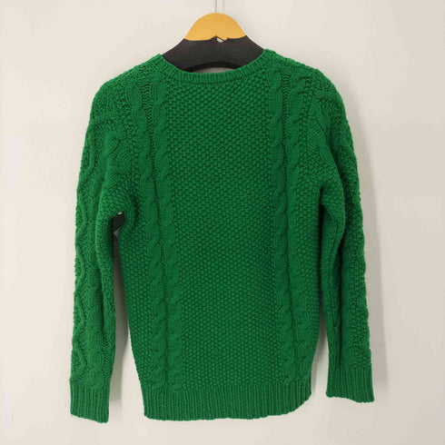 ミスタージェントルマン MR.GENTLEMAN FISHERMAN CREW NECK SWEATER ケーブル編み ウールクルーネックニット メンズ JPN:S