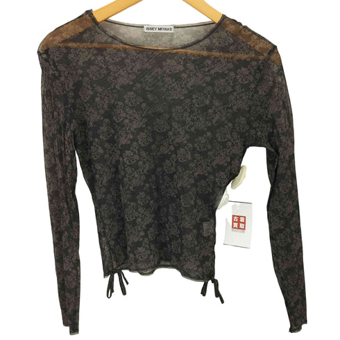イッセイミヤケ ISSEY MIYAKE 13SS シアー ジャガード セカンドスキン トップ レディース JPN:2