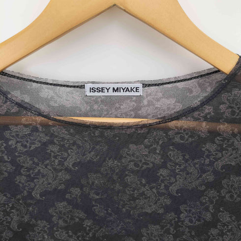 イッセイミヤケ ISSEY MIYAKE 13SS シアー ジャガード セカンドスキン トップ レディース JPN:2